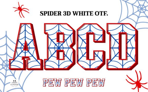 Spider 3D White: Weaving a Web of Bold Typography