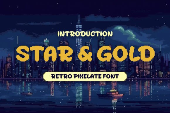 Star & Gold: A Modern Retro Font for Digital Creators