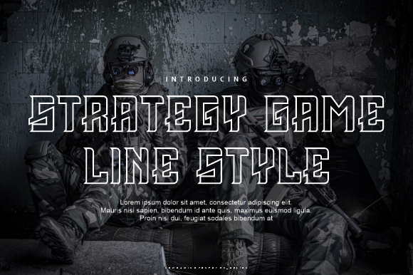 Strategy Game Line: A Font for Bold Brand Statements